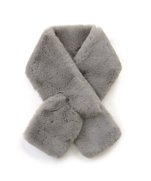 Pierrot（ピエロ）の「エコファーティペット（マフラー・レディース・チャコール/アイボリー/グレイッシュベージュ/グレー/キナリ・FREE）」の20枚目の写真