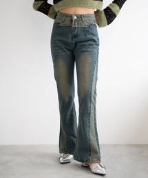 dispark | DISPARK/ウエスト切替デザインフレアデニム(デニムパンツ)