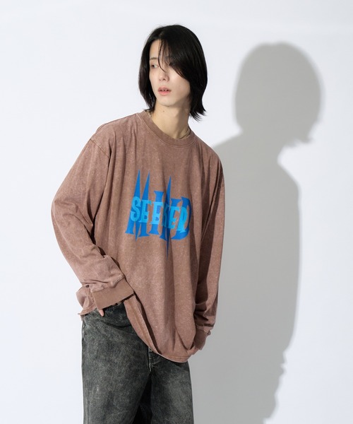 Art Logo Print L/S Tee（Tシャツ/カットソー）｜mindseeker（マインドシーカー）