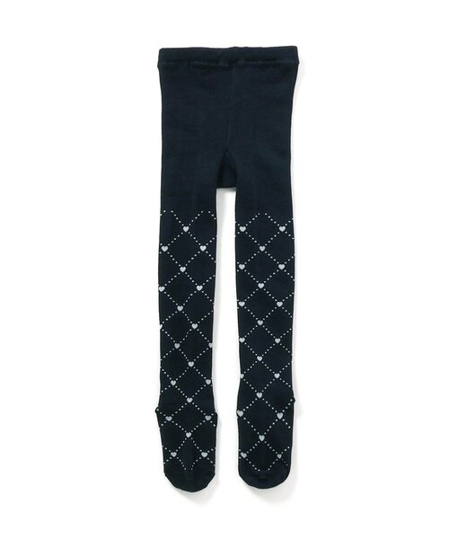 apres les cours(アプレレクール)の「リボン・ハート柄タイツ(タイツ/ストッキング・キッズ・アイボリー/ネイビー・90/100/110/120/140)」の7枚目の写真