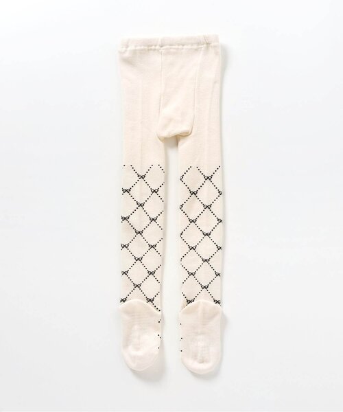 apres les cours(アプレレクール)の「リボン・ハート柄タイツ(タイツ/ストッキング・キッズ・アイボリー/ネイビー・90/100/110/120/140)」の11枚目の写真