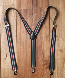 サスペンダー（ブルー・ネイビー/青色系）ファッション通販
