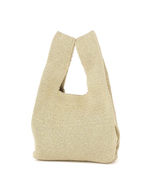 BAYFLOW(ベイフロー)の「グリッターニットバッグ(ハンドバッグ・レディース・ライトグレー/イエロー/ブラック・0)」の6枚目の写真