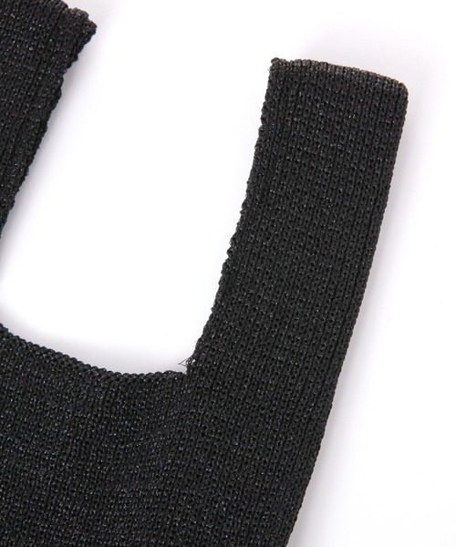 BAYFLOW(ベイフロー)の「グリッターニットバッグ(ハンドバッグ・レディース・ライトグレー/イエロー/ブラック・0)」の12枚目の写真