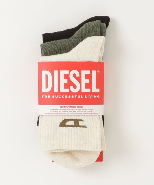DIESEL(ディーゼル)の「メンズ クルーソックス 3足セット SKM-D-TENNIS-CREW(ソックス/靴下・メンズ・その他1/その他2・MEDIUM/LARGE/SMALL)」の6枚目の写真