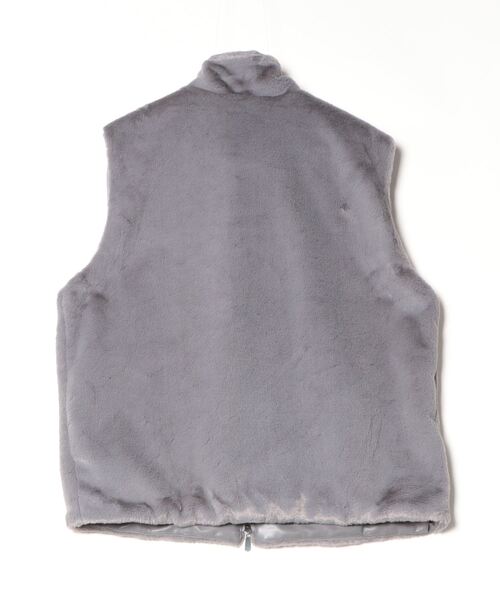 【セール】MMMM/フェイクファー スタンドカラーベスト（ベスト）｜MMMM（エムエムエムエム）