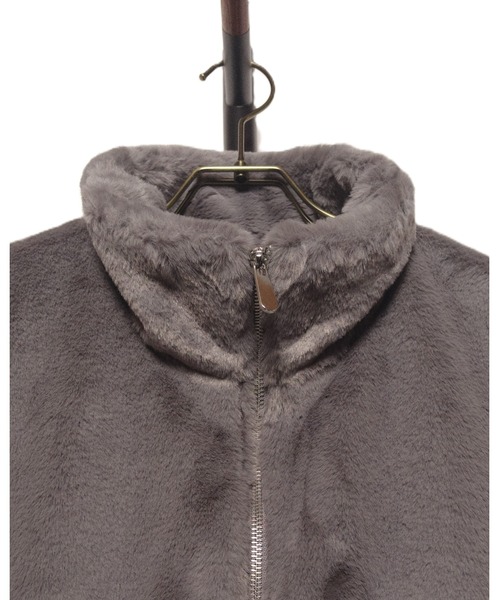 【セール】MMMM/フェイクファー スタンドカラーベスト（ベスト）｜MMMM（エムエムエムエム）