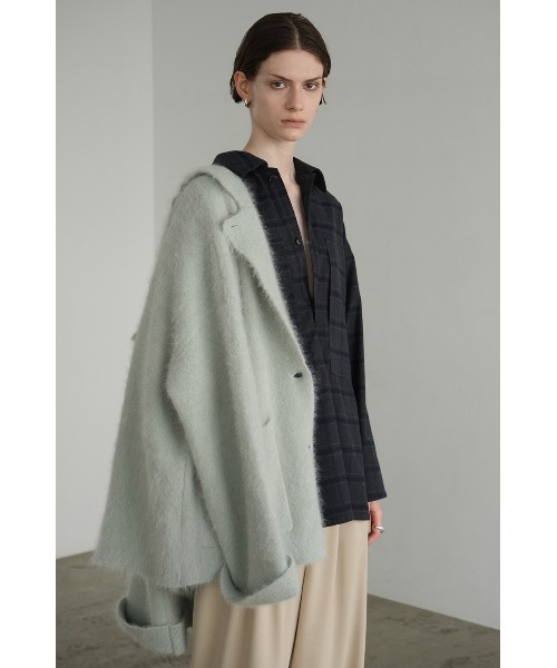 【新品タグ付】CLANE ANGOLA TAILORED KNIT JACKET CLANE - アンゴラ テーラードジャケット - ANGOLA TAILORED KNIT
