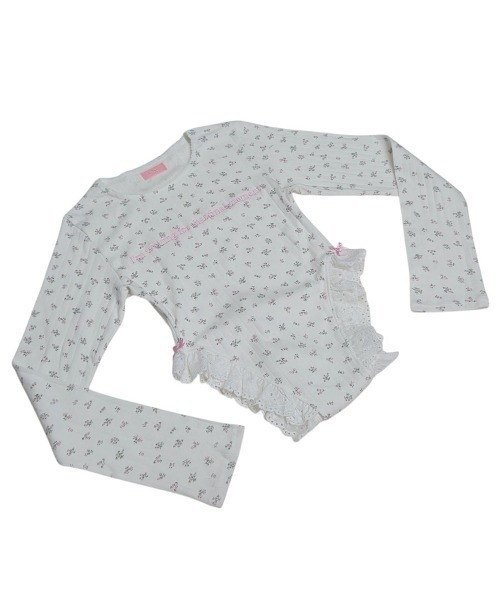 lilLilly コットンレースレオタードトップス セール】コットンレースレオタードトップス（Tシャツ/カットソー
