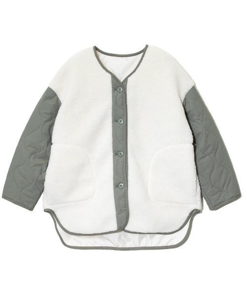 Fun Fashion Future/ファンファッションフューチャー　袖キルトボアジャケット