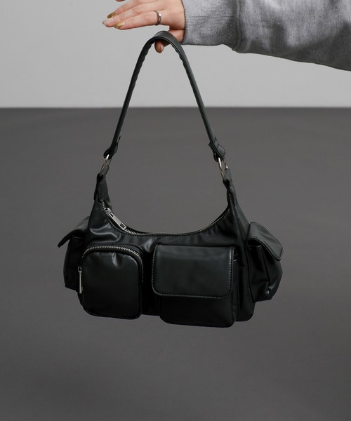 select MOCA（セレクトモカ）の「マルチポケットハンドバッグ（ハンドバッグ・レディース・ブルー/ブラック・FREE）」の2枚目の写真