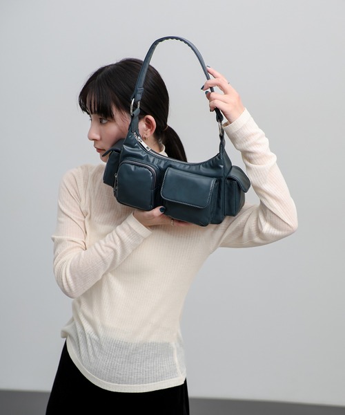 select MOCA（セレクトモカ）の「マルチポケットハンドバッグ（ハンドバッグ・レディース・ブルー/ブラック・FREE）」の8枚目の写真