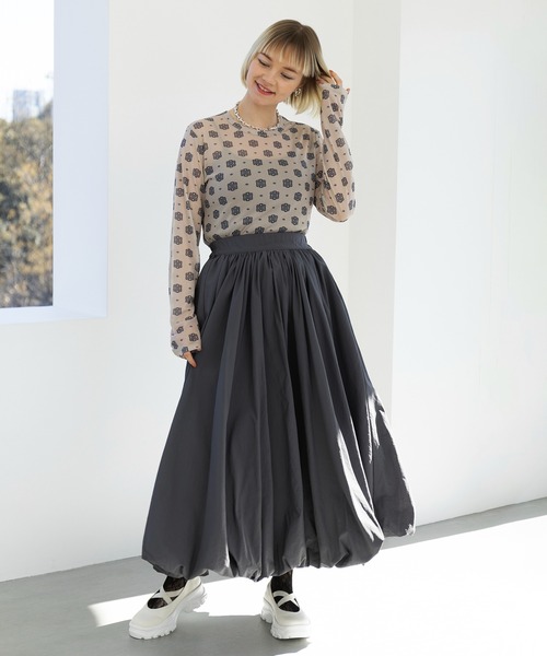 MAISON BREEZE reveur(メゾンブリーズレヴール)の「【MAISON BREEZE reveur】crew neck printed sheer tops クルーネックプリントシアートップス(Tシャツ/カットソー・レディース・ベージュ系その他2/ブラック/ブラック系その他2/ベージュ・FREE)」の16枚目の写真