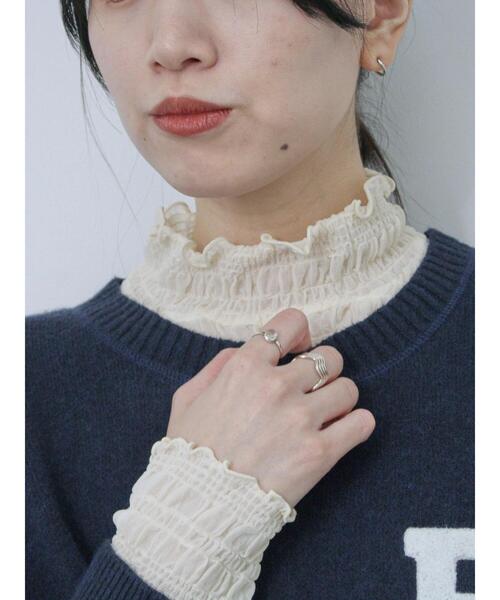 Samansa Mos2 blue（サマンサモスモスブルー）の「フリル衿