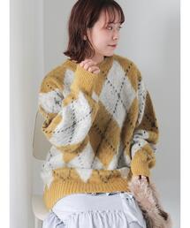 ehka sopo | アーガイル柄プルオーバー(ニット/セーター)