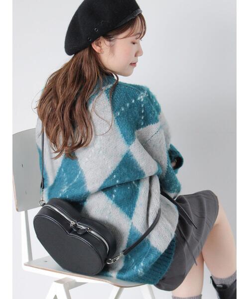 ehka sopo（エヘカソポ）の「アーガイル柄プルオーバー（ニット/セーター・レディース・ブルー/パープル/マスタード/グリーン・F）」の9枚目の写真