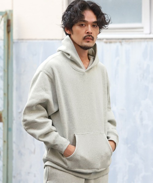 LUXSTYLE（ラグスタイル）の「ビッグシルエット裏起毛プルパーカー（パーカー・メンズ・チャコールグレー/ホワイト/ブラック・XL/M/L）」の21枚目の写真