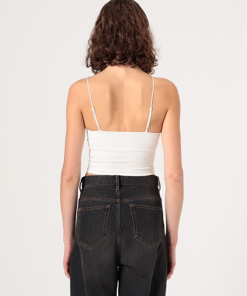 EDITION(エディション)の「レーヨンナイロン クロップド ブラトップ(キャミソール・レディース・ホワイト/ブラック・36/34)」の10枚目の写真