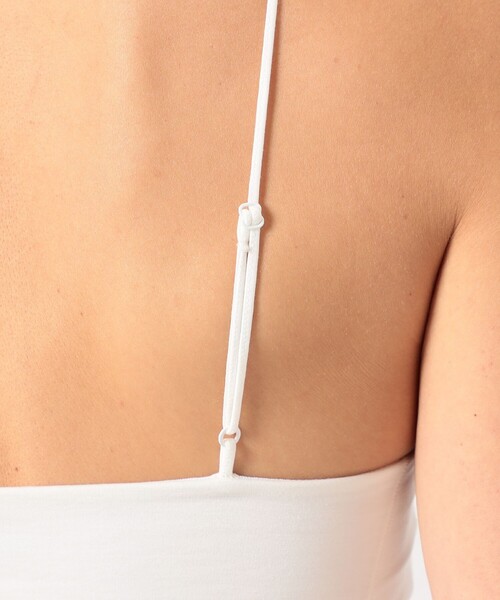 EDITION(エディション)の「レーヨンナイロン クロップド ブラトップ(キャミソール・レディース・ホワイト/ブラック・36/34)」の5枚目の写真