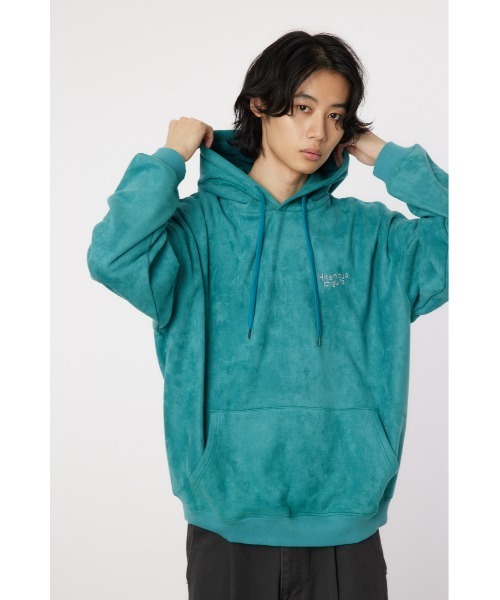 RODEO CROWNS WIDE BOWL(ロデオクラウンズワイドボウル)の「faux suede backboa フーディー(パーカー・メンズ・ライトグレー/ターコイズブルー/チャコールグレー・LARGE/MEDIUM)」の3枚目の写真