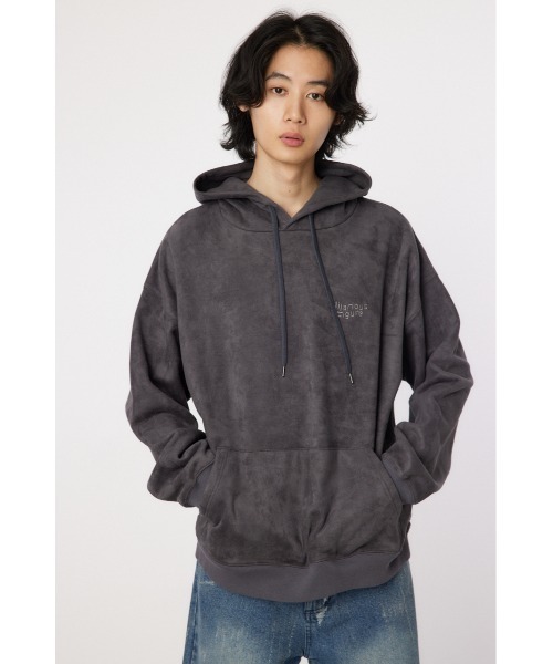RODEO CROWNS WIDE BOWL(ロデオクラウンズワイドボウル)の「faux suede backboa フーディー(パーカー・メンズ・ライトグレー/ターコイズブルー/チャコールグレー・LARGE/MEDIUM)」の2枚目の写真