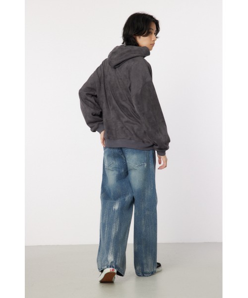 RODEO CROWNS WIDE BOWL(ロデオクラウンズワイドボウル)の「faux suede backboa フーディー(パーカー・メンズ・ライトグレー/ターコイズブルー/チャコールグレー・LARGE/MEDIUM)」の16枚目の写真