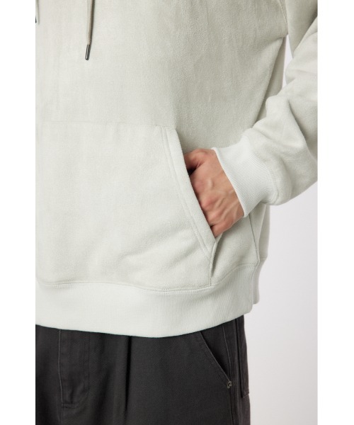 RODEO CROWNS WIDE BOWL(ロデオクラウンズワイドボウル)の「faux suede backboa フーディー(パーカー・メンズ・ライトグレー/ターコイズブルー/チャコールグレー・LARGE/MEDIUM)」の4枚目の写真