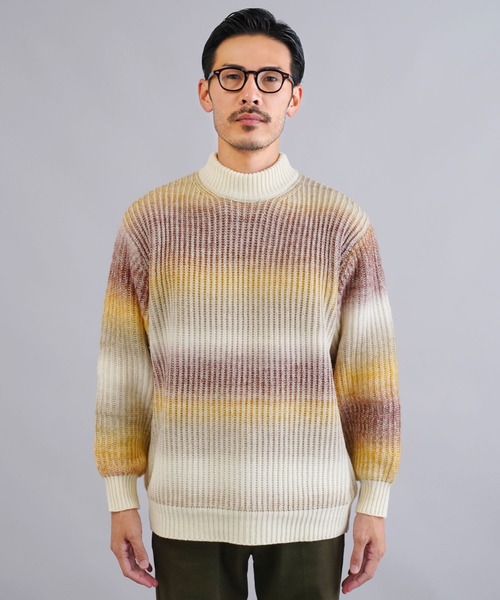 jiggys shop(ジギーズショップ)の「グラデーション畦編みモックネックニットセーター(ニット/セーター・メンズ・ブラックミックス/ブラウン系その他・X-LARGE/LARGE/MEDIUM)」の13枚目の写真