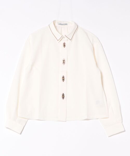 比翼刺繍ブラウス（シャツ/ブラウス）｜NICOLE CLUB（ニコル クラブ