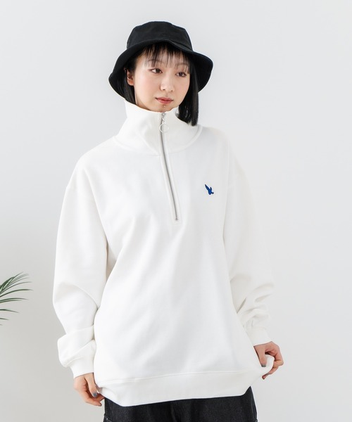 【（What it isNt）ART BY MARKGONZALES / (ワットイットイズント) アートバイ マークゴンザレス】バックプリントハーフジップスウェットトレーナー（スウェット）｜（What it isNt）ART BY MARKGONZALES（ワットイットイズント）