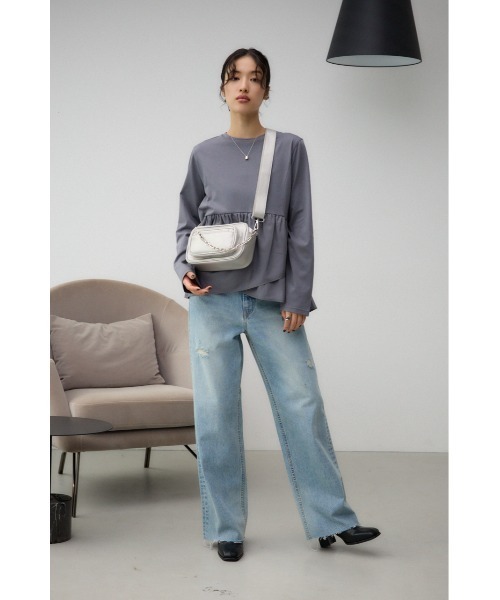 AZUL by moussy（アズールバイマウジー）の「アウトポケットスクエアショルダーバッグ（ショルダーバッグ・レディース・シルバー/ブラック・FREE）」の11枚目の写真