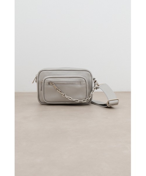 AZUL by moussy（アズールバイマウジー）の「アウトポケットスクエアショルダーバッグ（ショルダーバッグ・レディース・シルバー/ブラック・FREE）」の10枚目の写真