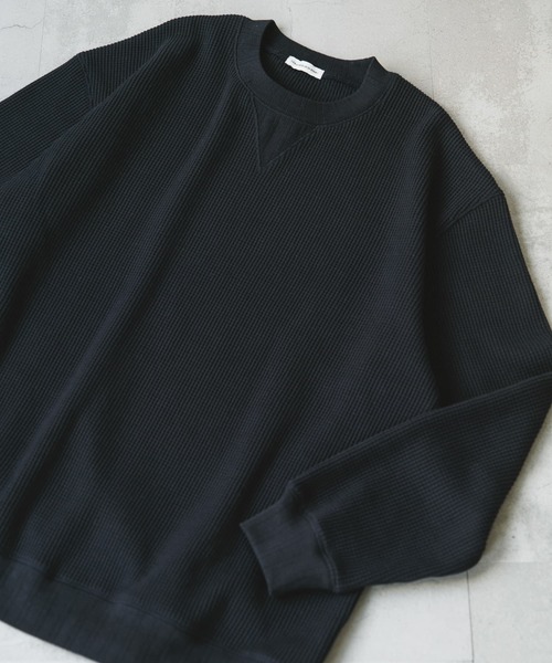 URBAN RESEARCH DOORS(アーバンリサーチドアーズ)の「『XLサイズ/WEB限定』『UR TECH』裏起毛ワッフルロングスリーブTシャツ(Tシャツ/カットソー・メンズ・ホワイト/ブラウン/ネイビー/ホワイト系その他・MEDIUM/LARGE/X-LARGE)」の4枚目の写真