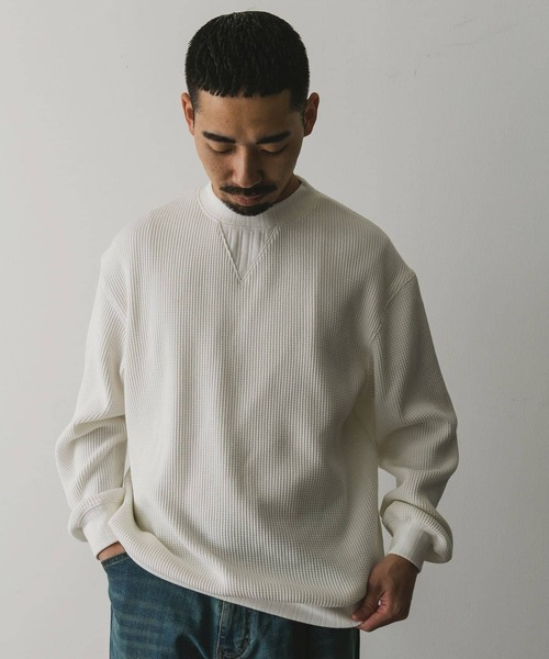 『XLサイズ/WEB限定』『UR TECH』裏起毛ワッフルロングスリーブTシャツ セール】『XLサイズ/WEB限定』『UR TECH』裏起毛ワッフルロング