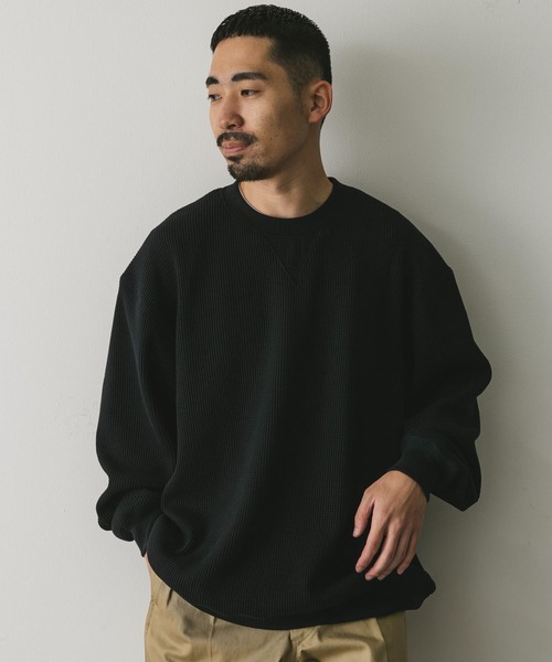 『XLサイズ/WEB限定』『UR TECH』裏起毛ワッフルロングスリーブTシャツ セール】『XLサイズ/WEB限定』『UR TECH』裏起毛ワッフルロング