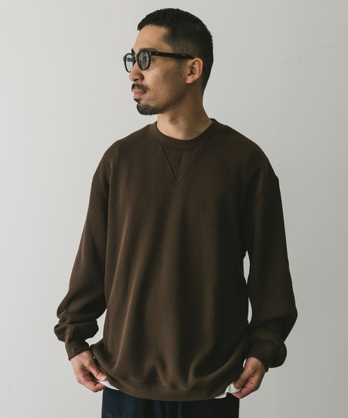『XLサイズ/WEB限定』『UR TECH』裏起毛ワッフルロングスリーブTシャツ セール】『XLサイズ/WEB限定』『UR TECH』裏起毛ワッフルロング