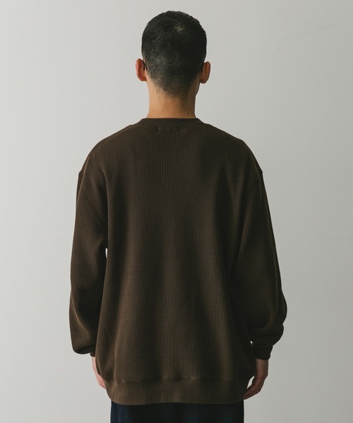 URBAN RESEARCH DOORS(アーバンリサーチドアーズ)の「『XLサイズ/WEB限定』『UR TECH』裏起毛ワッフルロングスリーブTシャツ(Tシャツ/カットソー・メンズ・ホワイト/ブラウン/ネイビー/ホワイト系その他・MEDIUM/LARGE/X-LARGE)」の10枚目の写真