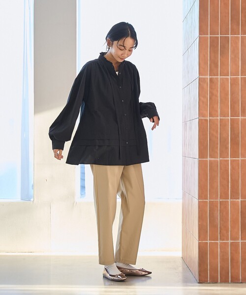 coen（コーエン）の「マルチファンクションやみつきストレッチパンツ（WEB限定サイズ）（スラックス・レディース・ダークグレー/ベージュ/コバルトブルー/ブラック/オリーブ・S/M/L/XL）」の13枚目の写真