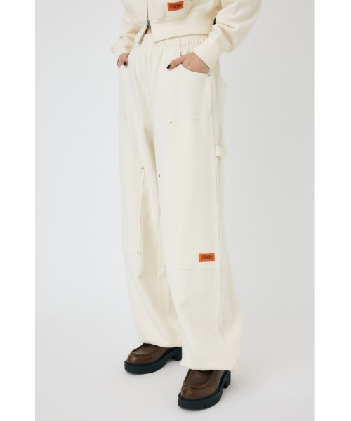 MOUSSY（マウジー）の「UOM DOUBLE KNEE スウェットパンツ（スウェットパンツ・レディース・ブラック/オフホワイト・2/1）」の3枚目の写真