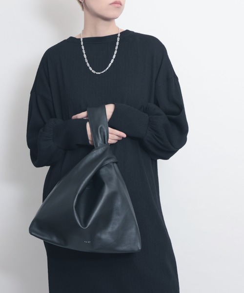 YArKA（ヤーカ）の「【YArKA/ヤーカ】 real leather 2way design marche  bag [wam5] / リアルレザー２ウェイデザインマルシェバッグ（トートバッグ・レディース・ブラック・FREE）」の3枚目の写真