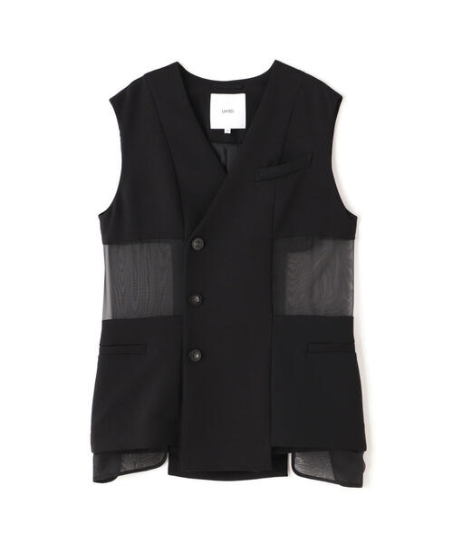 セール】UN3D./アンスリード/SHEER LAYERED VEST/シアー