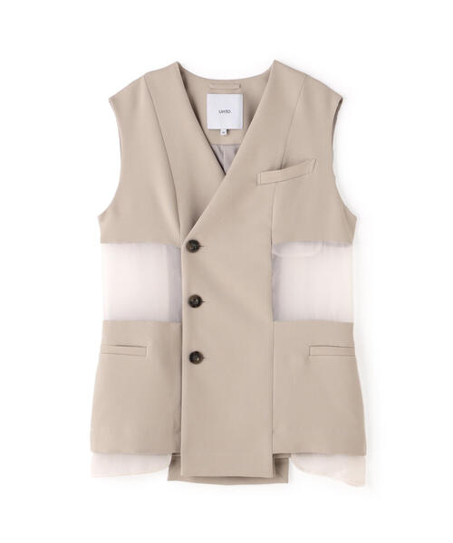 UN3D.（アンスリード）の「UN3D./アンスリード/SHEER LAYERED VEST