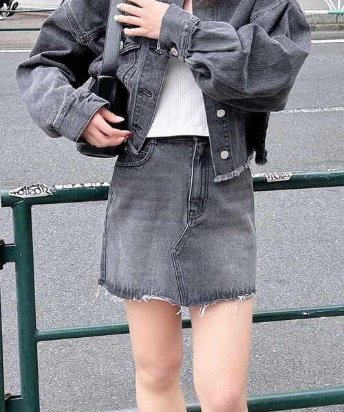 INGNI（イング）の「カットオフデニムスカート（デニムスカート・レディース・ブルー系その他/ブルー系その他3/グレー・FREE）」の11枚目の写真