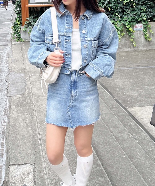 INGNI（イング）の「カットオフデニムスカート（デニムスカート・レディース・ブルー系その他/ブルー系その他3/グレー・FREE）」の6枚目の写真