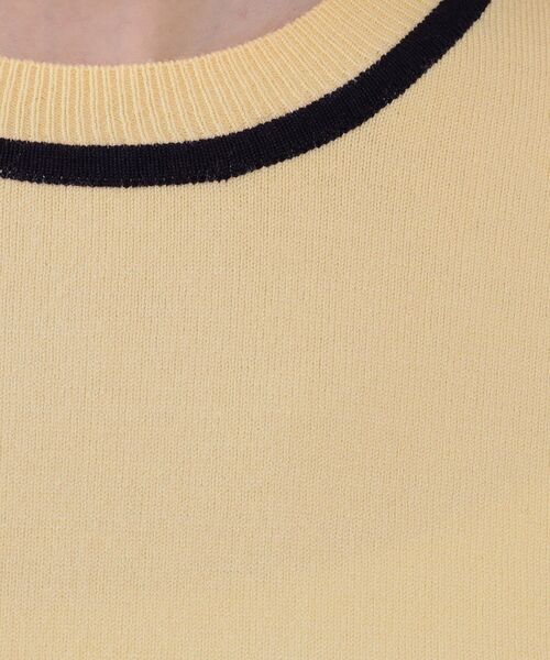 OPAQUE.CLIP（オペークドットクリップ）の「配色ラインニット/アンサンブル対応【洗濯機洗い可】（ニット/セーター・レディース・ネイビー/イエロー系その他/ライトベージュ・36/38/40/42）」の16枚目の写真