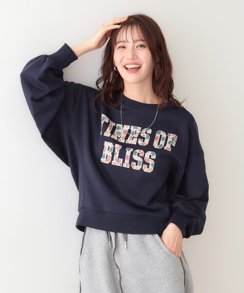 Cutie Blonde(キューティーブロンド)の「【洗える/S-LL】選べる6柄 ドルマンスウェット(スウェット・レディース・グレー系/ネイビー系/ライトグレー系1/チャコールグレー/チャコール/ホワイト系4・01/02/03/04)」の12枚目の写真