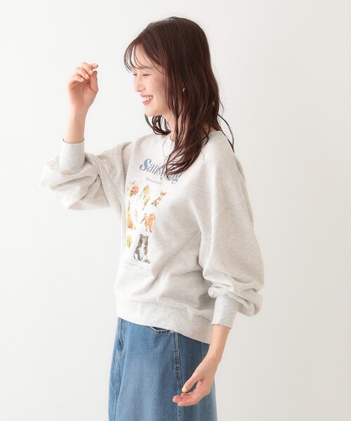 Cutie Blonde(キューティーブロンド)の「【洗える/S-LL】選べる6柄 ドルマンスウェット(スウェット・レディース・グレー系/ネイビー系/ライトグレー系1/チャコールグレー/チャコール/ホワイト系4・01/02/03/04)」の16枚目の写真