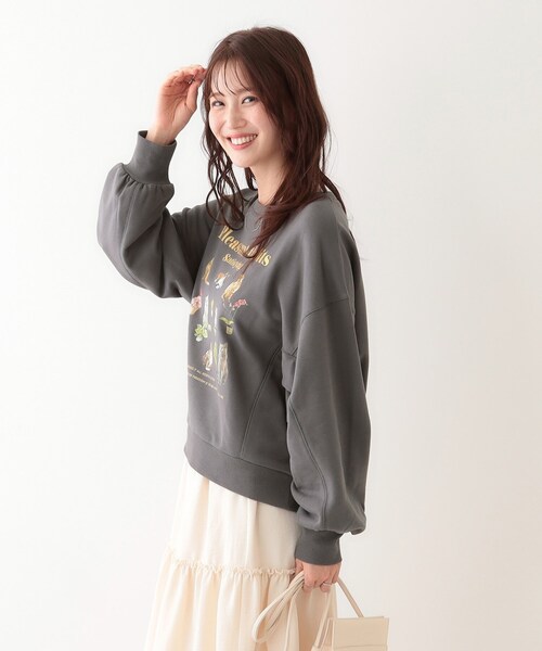 Cutie Blonde(キューティーブロンド)の「【洗える/S-LL】選べる6柄 ドルマンスウェット(スウェット・レディース・グレー系/ネイビー系/ライトグレー系1/チャコールグレー/チャコール/ホワイト系4・01/02/03/04)」の20枚目の写真