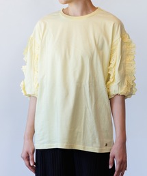 MAKE YOUR DAY（メイクユアデイ）の「ママとおそろい 袖レース半袖Tシャツ■ママサイズ（Tシャツ/カットソー）」