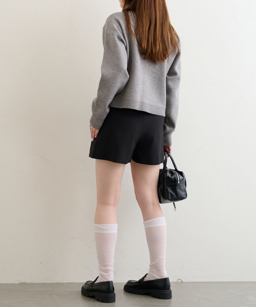 U by SPICK&SPAN(ユーバイスピックアンドスパン)の「ショートパンツ(その他パンツ・レディース・ブラック・36/38)」の7枚目の写真